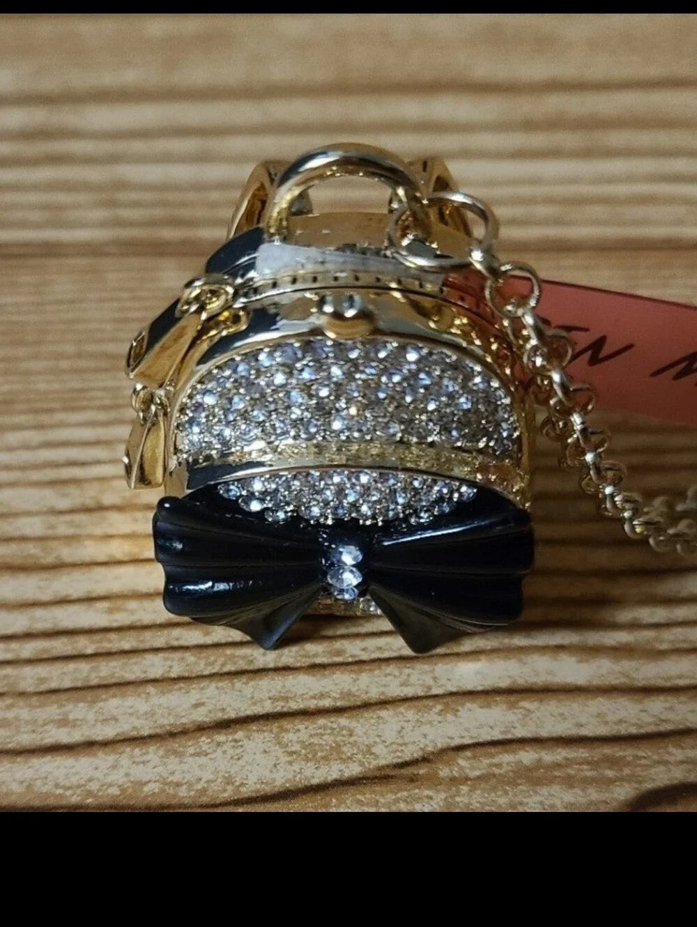 Betsy Johnson back to cool school backpack necklace new with tags